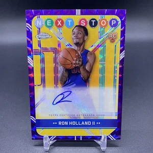 Purple Mosaic! 🚨2024-25 Topps Chrome Ron Holland II RC Auto Next Stop Rookie - Picture 1 of 2