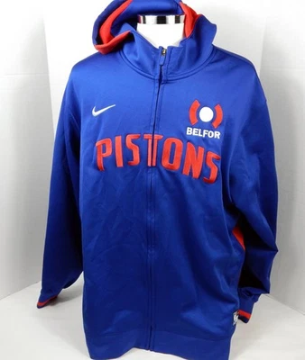 Chaqueta de calentamiento azul emitida por el juego Detroit Pistons 2022-23 Nike DN5440-495 2XLT 5S Foto 1 de 4