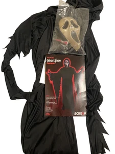 Costume viso fantasma sanguinante adulto urlo 4 2011 maschera e cuore in confezione - Foto 1 di 4