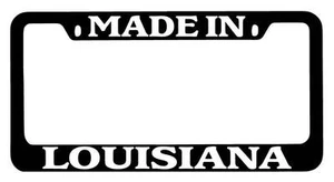 Black METAL License Plate Frame Made In Louisiana Auto Accessory 1655 - Picture 1 of 1