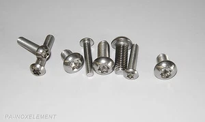 50 Linsenschrauben ISO 7380 TX  Edelstahl VA2 TX M8 Linsenkopfschrauben - Bild 1 von 1