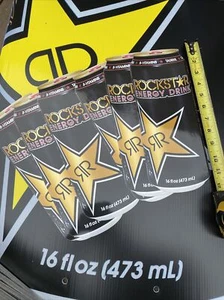 6-Pack Authentic Rockstar Energy Drink Can Stickers Decal Logos BMX Motocross - Imagen 1 de 2