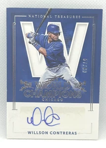 2017 National Treasures Chicago World Champions Willson Contreras AUTO 57/99 - Picture 1 of 2