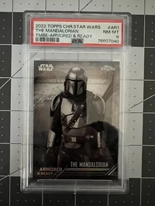 2022 Topps Chrome Star Wars Mandalorian #AR-1 ARMORED & READY TMBE PSA 8 - Bild 1 von 3