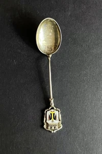 MUNICH MUNCHEN GERMANY Enamel And 835 Silver Spoon Vintage Tourist Souvenir - Bild 1 von 6