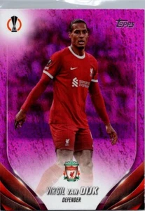 2023-24 Topps UEFA Club Competitions - Virgil Van Dijk #132 Pink Foil - Picture 1 of 2