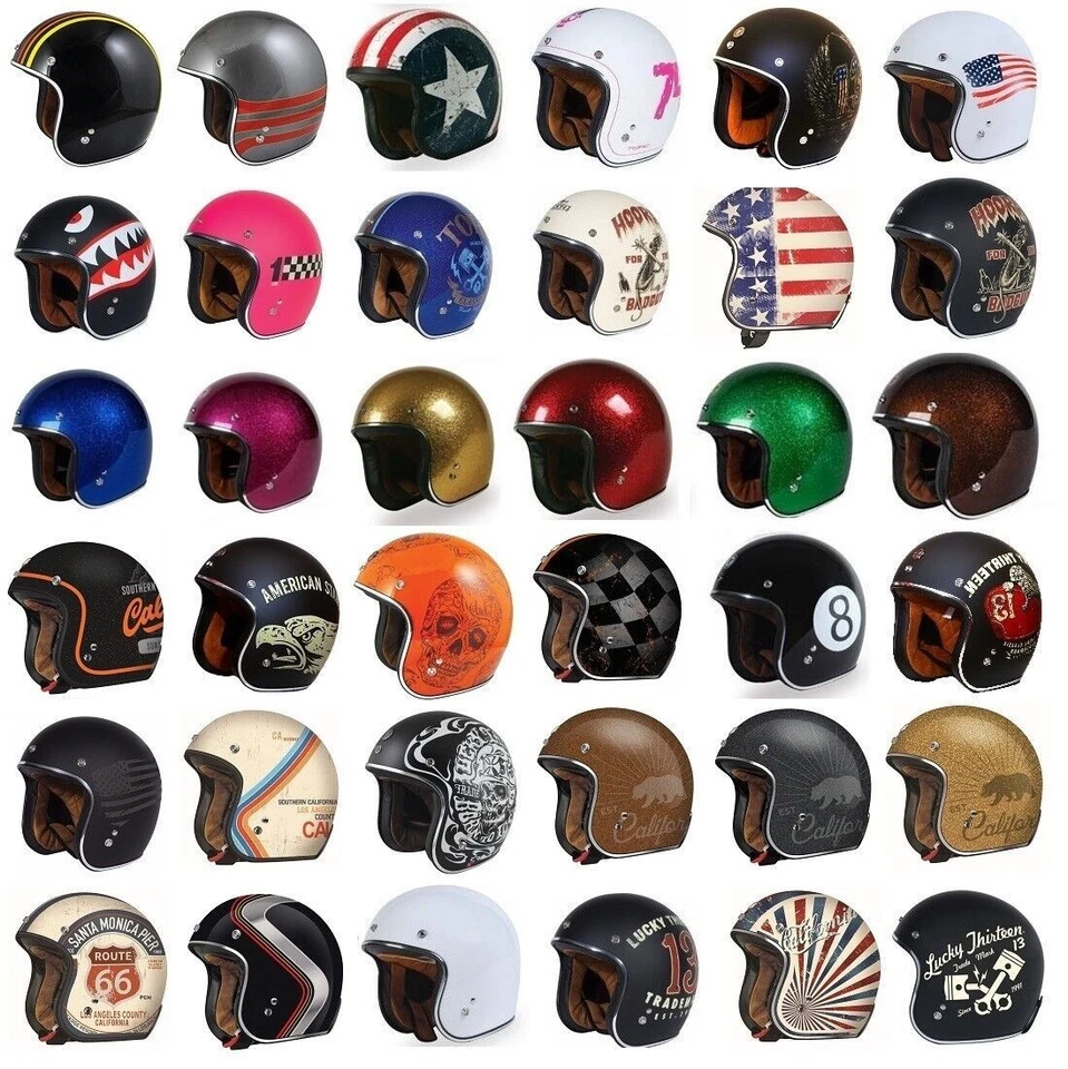 New 2025 Torc T50 Del Mar 3/4 Open Face Retro Motorcycle Helmet DOT Cafe Racer - Image 1 of 1