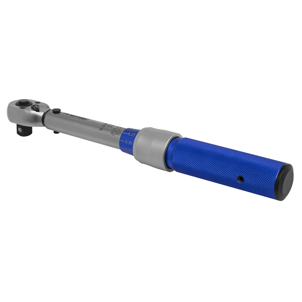 Torque Wrench Micrometer Style 3/8"Sq Drive 5-25Nm - Calibrated STW902 Sealey - image 1 of 1