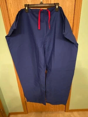  Pantalones Médicos Unisex Azul Marino Rojo Corbata 5X- Grande con Bolsillo Foto 1 de 3