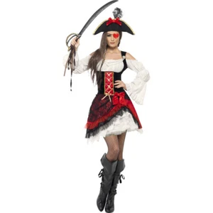 Piratin Kostüm Freibeuterin Piratenbraut Seeräuberin Kleid Korsarin L 44/46 - Bild 1 von 2