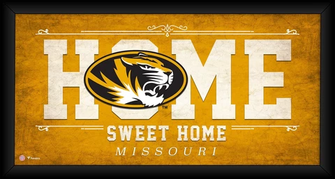 Missouri Tigers Framed 10" x 20" Home Sweet Home Collage Cover