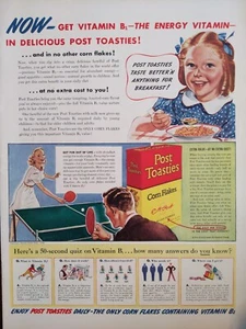 1940 vintage post toasties corn flakes print ad, Pre World War II - Picture 1 of 1