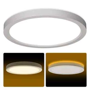 Cedar Hill 13 in. LED Flush Mount Ceiling Light w/Night Light, 24W, Selectable - Picture 1 of 7
