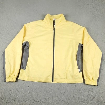 锐步夹克女式中号黄色全拉链风衣女士 * — 第 1/4 张图片
