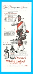 1943 DEWAR'S WHITE LABEL scotch whisky PRINT AD Scottish soldier - Picture 1 of 3