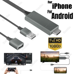 1080P USB HDMI Mirroring Cable Phone to AV TV HDTV Adapter For iPhone Android - Picture 1 of 10