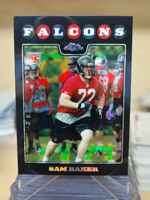 Sam Baker RC - 2008 Topps Chrome Black Xfractor #TC223 - Atlanta Falcons - Image 1 of 2