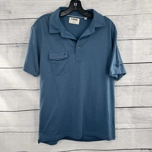 Linksoul Golf Polo Uomo Piccola Blu Manica Corta Outdoor Casual Tasca Logo - Foto 1 di 8