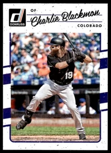 2017 Donruss Baseball Card Charlie Blackmon Colorado Rockies #91 - Picture 1 of 2