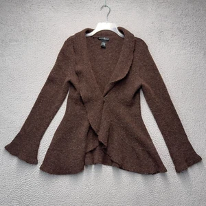 Mercer & Madison Cardigan Sweater Womens Large Brown Wool Blend Shawl Collar - Picture 1 of 10
