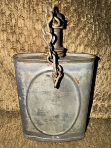 Vintage WWII US ARMY Military Gun Rifle Gunner Oiler Oil Flask Can w/Cap & Chain - Picture 1 of 7