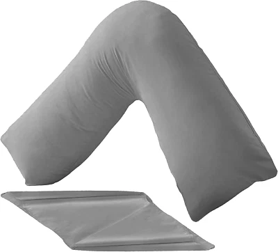 SYSN V Shaped Triangle Pillow with Cover, Orthopaedic Maternity Extra Filled wit