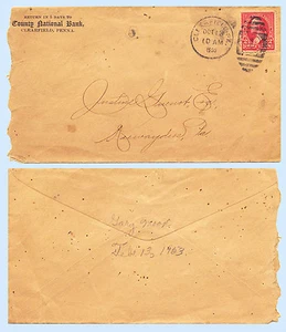 USA 1900 County National Bank Clearfield Pennsylvania Werbebrief - Bild 1 von 2