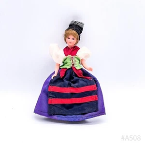 Vintage Celluloid Traditional Costume Doll With Sleepy Eyes, Movable Arm & Legs - Picture 1 of 13
