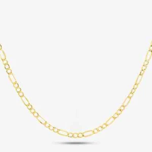 Cadena Figaro de 20 pulgadas de oro amarillo de 9 quilates HF070-20 - Imagen 1 de 2