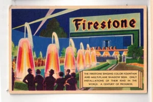Vintage Firestone Exhibit COP Chicago 1933 Linen Postcard #1966 - Picture 1 of 2