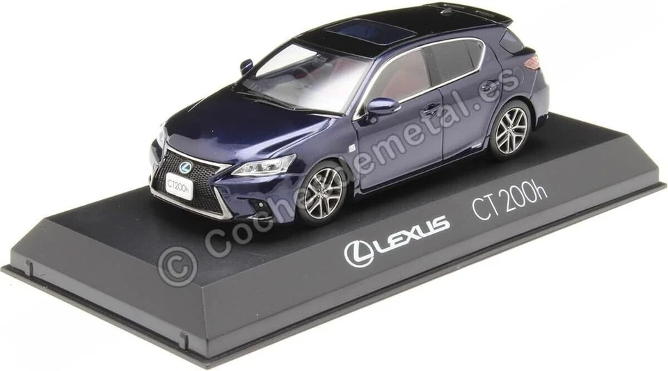 Kyosho Original KS03656BL2 Lexus Ct200h F Sport Deep Blue Mica 1/43 Scale