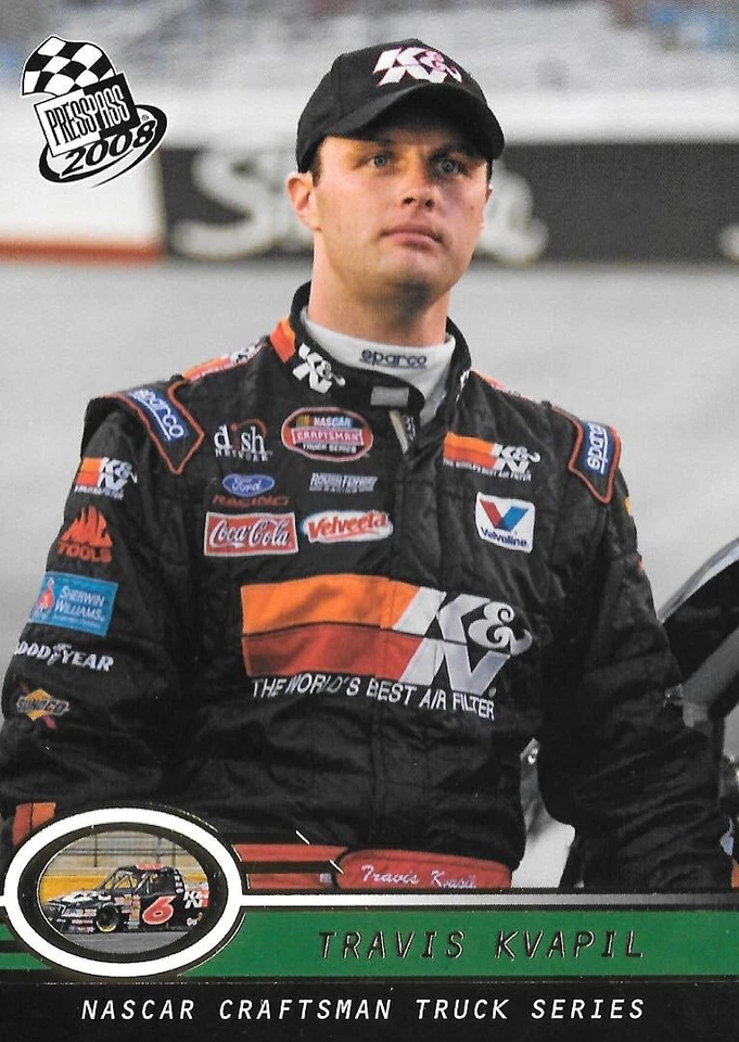 2008 Press Pass Gold - #G53 Travis Kvapil - NASCAR Craftsman Truck Series Card - Image 1 of 4