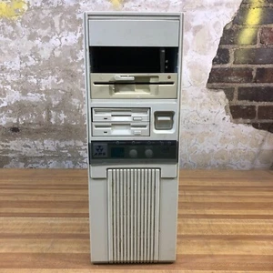 Classic Custom Beige AT PC Computer w/MHz Clock & Turbo Button for Restore - Bild 1 von 6