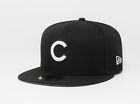 New Era 59Fifty Men's Cap MLB Basic Team Chicago Cubs Black Fitted Size Hat 5950