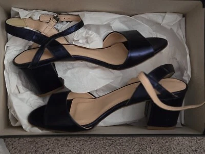 NUEVO Barneys New York Marilyn Correa al Tobillo Seda Vestido Sandalia Azul, Talla 7US 37 EUR Foto 1 de 4