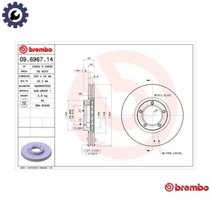 2x BRAKE DISC 09.6967.14 FOR FORD TRANSIT/TOURNEO/Bus/Van/Platform/Chassis 2.5L - Picture 1 of 10