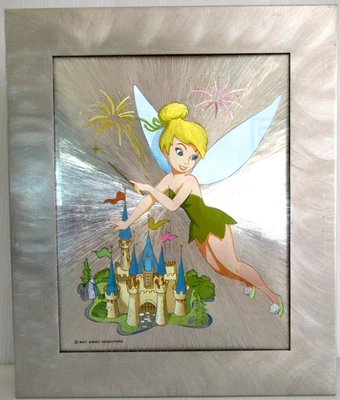 WALT DISNEY PRODUCTION / DUFEX PRINTS  "TINKERBELL" ~ ** 3D SOHO SILVER FRAME ** Foto 1 de 4