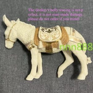 Lenox Primera Bendición Belén Burro Defectos De Pie Sillín Dorado Ornamento Cerámico - Imagen 1 de 13