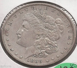 1885-P MORGAN SILVER DOLLAR - Picture 1 of 2