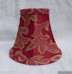 New WINE with GOLD SWIRL Fabric Chandelier Lamp Shade Living Room, Traditional - Picture 1 of 1