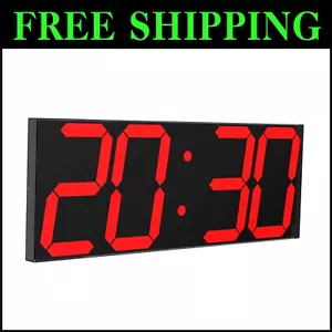 Frameless Modern Digital Wall Clock with Thermometer - Ideal for Home & Office - Picture 1 of 9