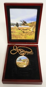 Unbranded Wildlife Pocket Watch Ducks Geese Hunting Theme Design (Untested) - Picture 1 of 14