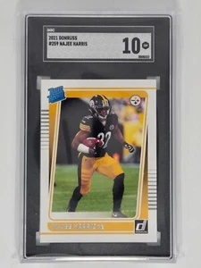 2021 DONRUSS NAJEE HARRIS #259 RATED ROOKIE RC PITTSBURGH STEELERS SGC 10 GM - Picture 1 of 2