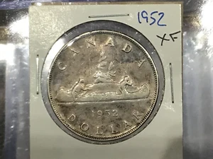 Dólar de plata Canadá 1952 XF B1068 - Imagen 1 de 6
