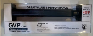 GVP 1" Ceramic Straightening Iron Black/Gold 264849 - Picture 1 of 3