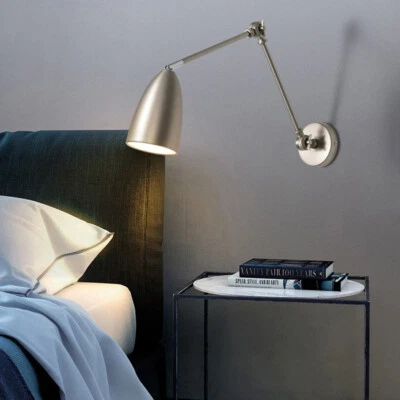 Dimmable/N COB LED Telescopic Wall Lamp Foldable Reading Light Fixture E14 Bulb - Image 1 of 4