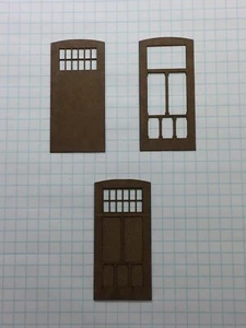 O Scale Lasergeschnittene Gütertore (10 Ct. Posten) 1-1/4" x 2-1/2" (W4 PSM Tür 1) - Bild 1 von 2