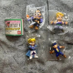 Final Fantasy VI FF6 figure key chain Lot 4 set retro Square Japan Bandai m609 - Picture 1 of 3