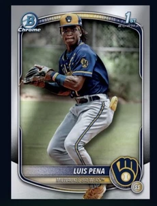 Tarjeta digital colorida Topps Bowman 1st Chrome Prospects 2025 - LUIS PENA (Topps MLB - Imagen 1 de 1