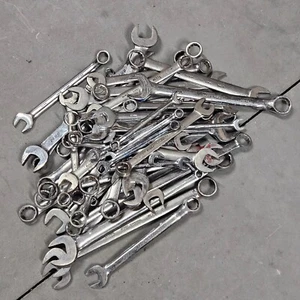 Lot of 50+ Gray Canada Wrenches Mixed Metric & SAE Open Box End Tools - Afbeelding 1 van 2